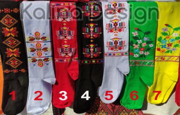 3/4 Чорапи с шевици и български фолклорни мотиви