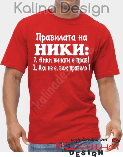 Тениска Правилата на НИКИ!