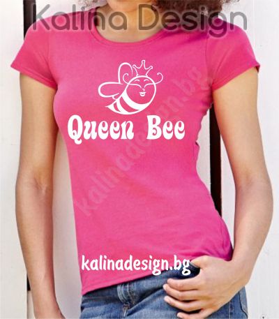 Тениска с надпис   Queen Bee