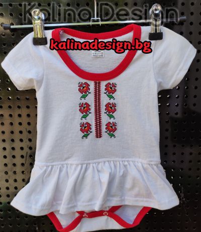 Бебешко боди рокля с с българска Шевица модел 4