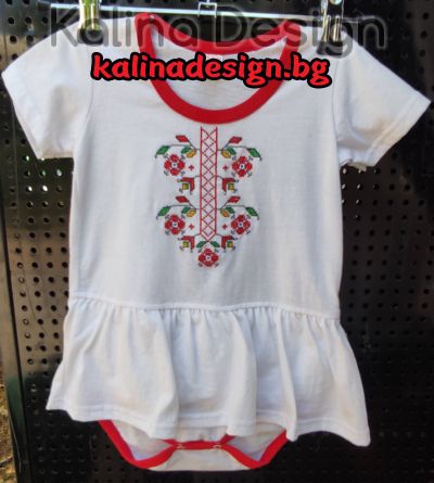 Бебешко боди рокля с с българска Шевица модел 5