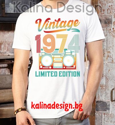 Забавна тениска Vintage 1974  Limited Edition